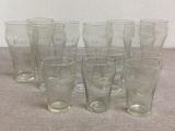 Group Lot of Vintage Coca-Cola Drinking Glasses