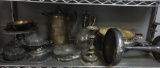 Shelf Lot of Silver Plate Items