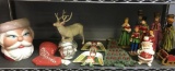 Shelf Lot of Vintage Christmas Items