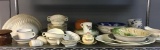 Shelf Lot of Misc Vintage Porcelain Plates, Bowls, Serving Dishes and More