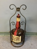 Giant Vintage Wrought Iron Grand Marnier Bottle and Stand w/Tilt Pour