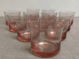 Group of Vintage Pink Cocktail Glasses