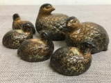 Vintage Ceramic Quail Birds