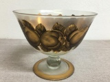 Vintage Raised Glass Fruit Bowl