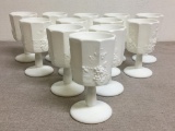 Group of Vintage Milk Glass Goblets