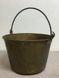 Antique Hand Hammered Brass Bucket