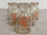 Group of 6 Vintage Royal Crest Glass Milk Bottles