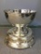 Giant Silver Plate Punch Bowl and Metal Pedestal