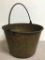 Antique Brass Pail Bucket Brown & Bro?s Waterbury Ct