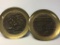 Pair of Embossed Brass Wall Plaques