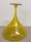 Hand Blown Yellow Glass Vase