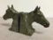 Pair of Metal Cast Horse Head Bookends