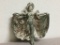 Antique 1900's Art Nouveau Pemco Dancing Lady Bronze Vanity Dish