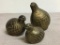 Group of Three Brass Pheasants