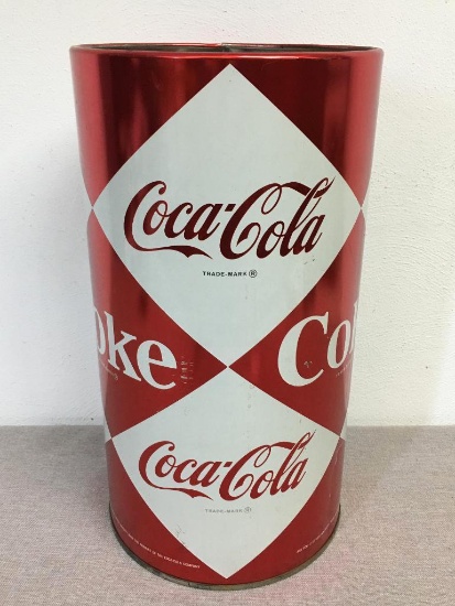 Vintage Coca-Cola Metal Waste Can