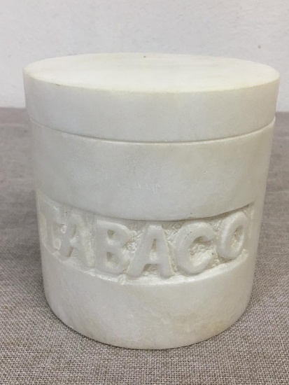 Vintage Marble Tabaco Jar w/Lid