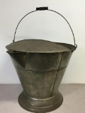 Extra Large Vintage Galvanized Coal Bucket