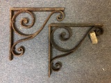 Pair of Antique Wrought Iron Corbels