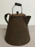 Rusty Antique Tin Coffee Pot