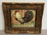 Ornate Framed Rooster Print