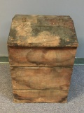 Vintage Wood Bin w/Lift Lid