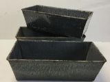 Group of Three Enamelware Baking Pans