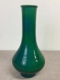 Antique Blue Green Porcelain Vase Made in Italy