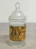 Vintage Kickapoo Indian Sagwa Glass Jar