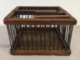 Vintage Wood and Metal Cage