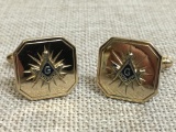 Pairs of Masonic Cuff Links