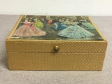 Vintage Fabric Covered Jewelry Box
