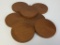 Group of Seven Vintage Plastic Penny Coasters