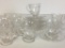 Vintage Floral Etched Glass Tea Cups and Saucers