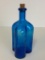 Vintage Blue Glass Bottle