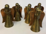 Group of Vintage Brass and Copper Angel Candlestick Holders