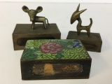 Group of Three Vintage Metal Matchbook Holders