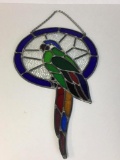 Stained Glass Parrot Art Signed by Artist