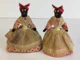 Pair of Black Americana Folk Art Bells