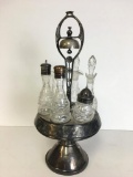 Vintage Silverplate Condiment Caddy