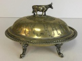 Silver Plate Raised Butter Dish