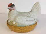 Ceramic Hen Covered Dish