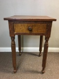 Wood Side Table w/Drawer