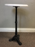 Cast Iron and Marble Top Plant Stand