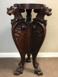 Wood Carved Pedestal Stand