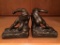 Pair of Armoa Bronze, Nude Male Bookends, 7 Inches Tall and 6 Inches Wide