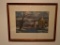 Framed Print of Lake or River Scene, Frame is 23 inches by 18 inches