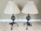 Pair of Metal Lamps w/Shades