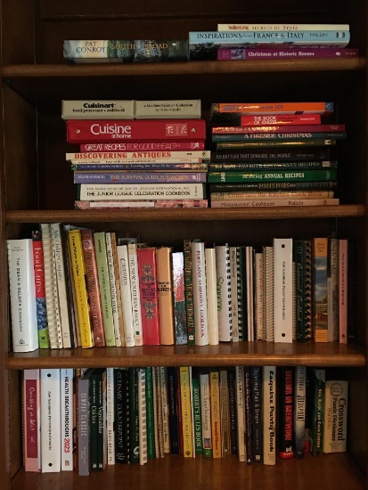 Three Shelves of Misc Cookbooks