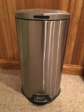 Stainless Steel, Smaller Kitchen Garbage Can, 25 Inches Tall