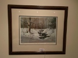 Framed Barney Cole Print, Metro Tranquillity, 86/500, Frame is 30 inches by 25 inches